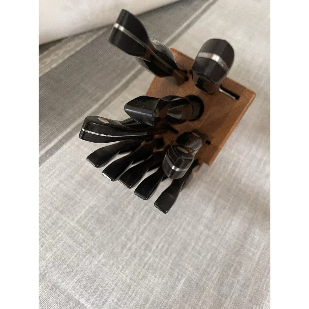 cutco butcher block knife set